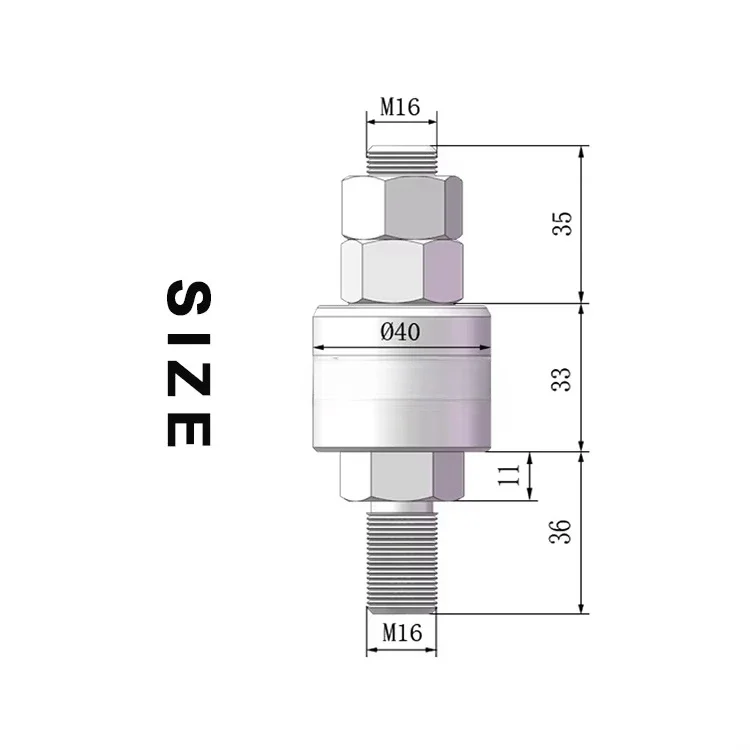 Factory Direct M16 Durable Alternator Gallium Alloy Slip Ring Electrical Rotary Joint Conductive Connector for Plating Industry