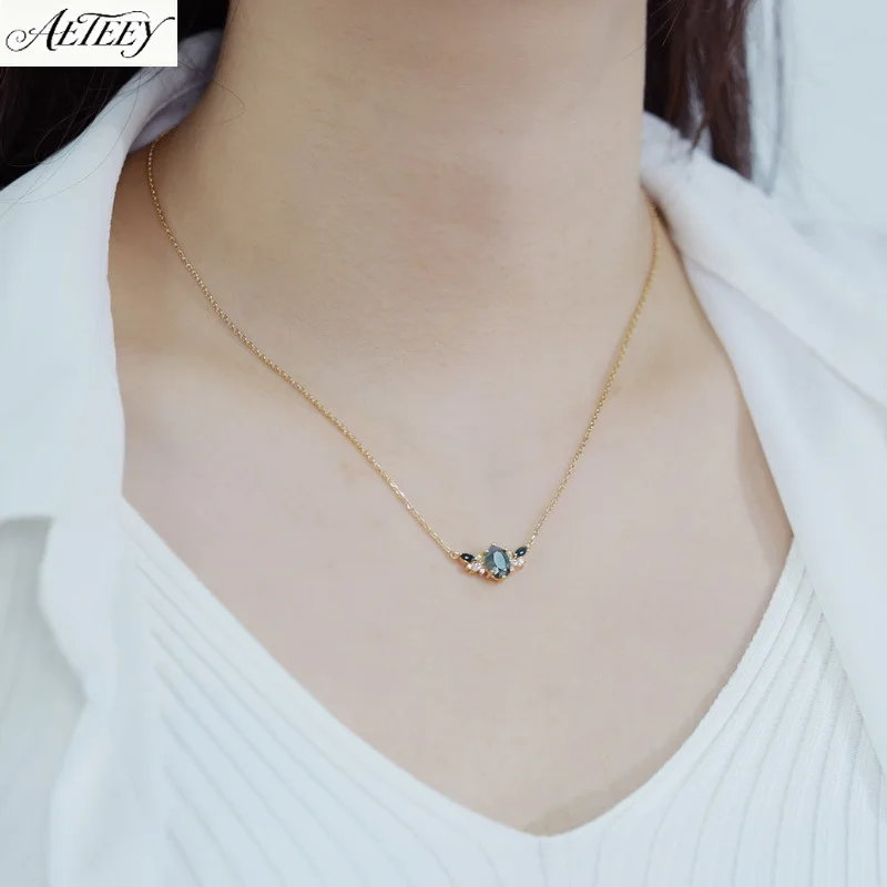 collar-con-colgante-de-Agata-musgosa-natural-en-plata-s925-aeteey-joyeria-de-lujo-ligero-para-mujer-combinable-con-todo