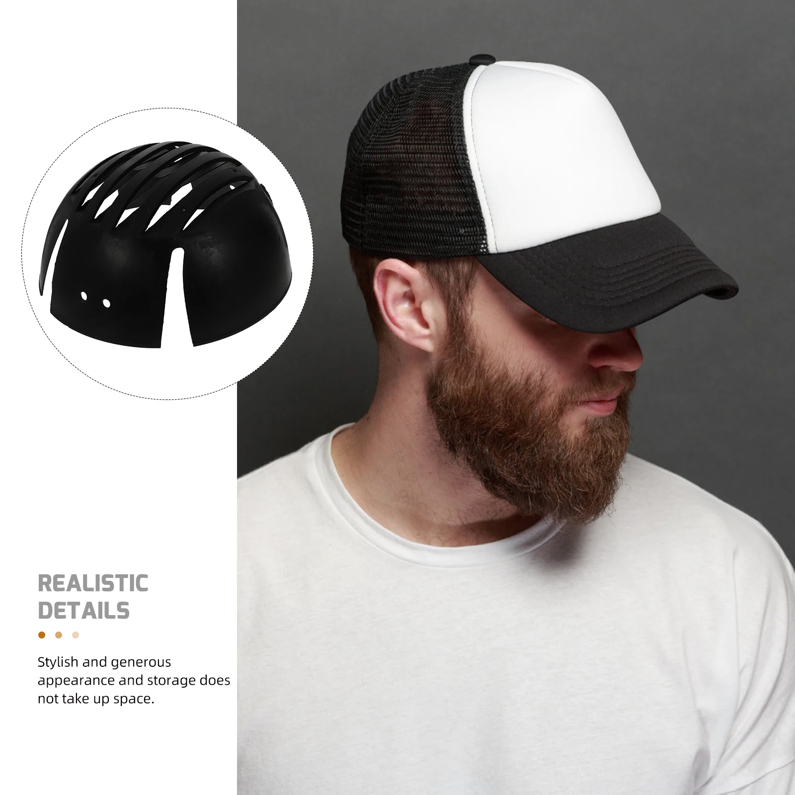 

2 pcs Plastic Cap Lining Keeper Pad Sturdy Lightweight Baseball Caps Stand Storage Rack Hat Support Holders Universal Caps