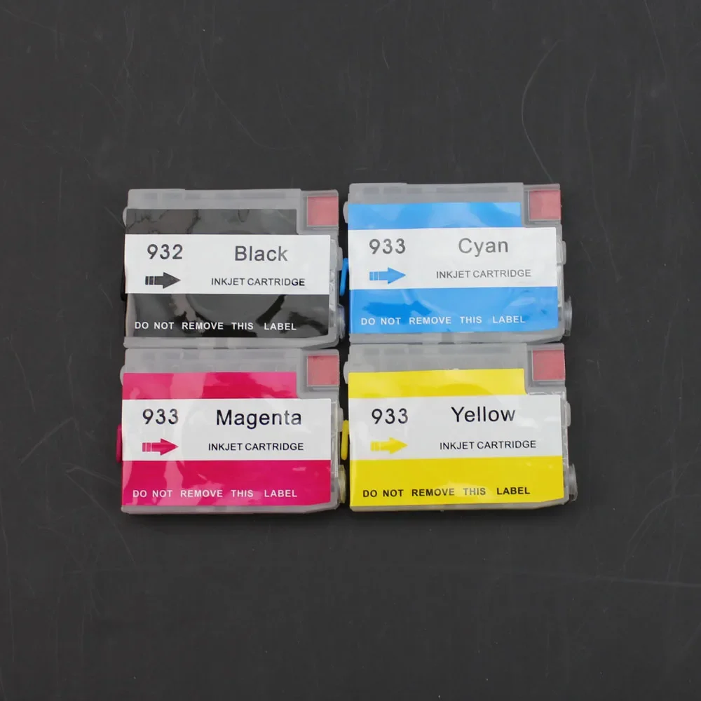 4 Colors/set Refillable Ink Cartridges For HP 932 933 For HP Officejet 7110 H812a 7610 6100 6600 6700 With ARC Chips