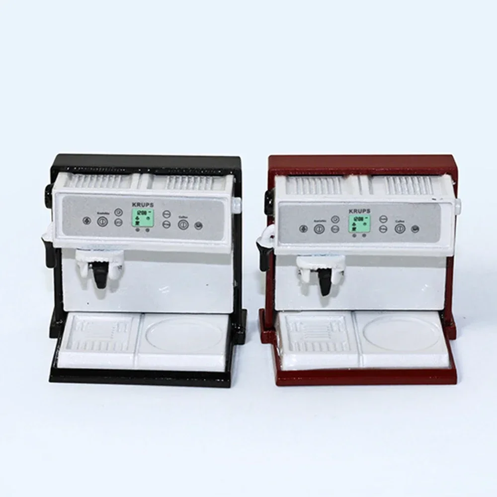 1:12 Miniature Coffee Machine Coffee Pot Cups Set Simulation Drink Model Kitchen Dollhouse Accessories Doll House Decoration