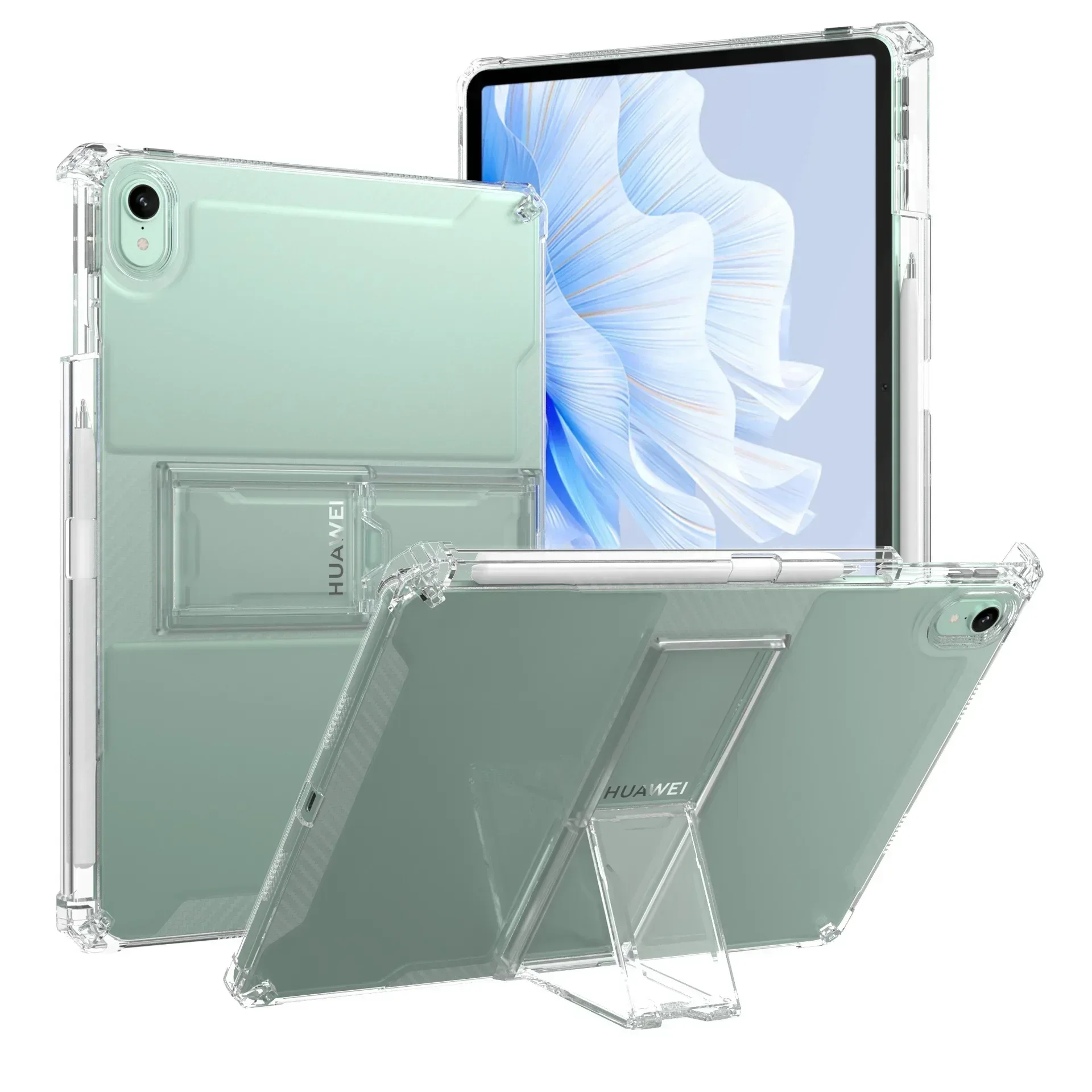 

For Matepad 11.5S 2024 11.5 S Air 11.5 Case Clear Soft TPU Hard PC Stand Cover Huawei Matepad SE 11 2024 Pro 10.8 11 2021 funda