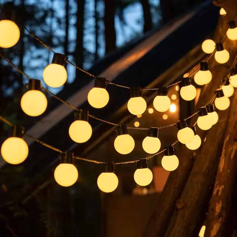 

Outdoor Solar String Lights G50 Globe Patio Fairy Light for Outside Backyard Porch Bistro Umbrella Decor Waterproof Garden Lamp