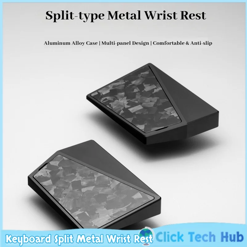 

Luminkey Mechanical Keyboard Split Metal Wrist Rest Forged Carbon Fiber Keyboard Palm Support Cnc Alloy Hand Support Panel