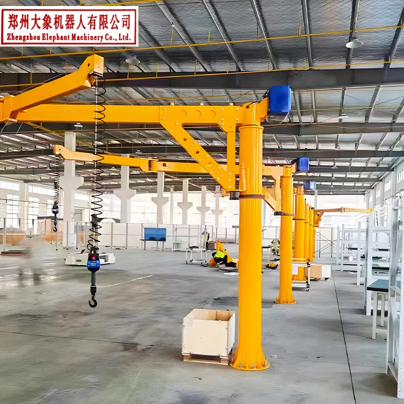 Customized CE Certification 360 Degree Swivel Electric Hoist Intelligent Folding Crane Jib Crane 1ton 3ton Factory Price For Mac