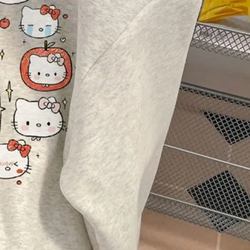 Sanrio Hello Kitty Girl Hoodie Sweatsuit Kawaii Anime Fashion Casual Sweatshirt Met Capuchon Lange Mouwen Herfst Winter Trui Tops