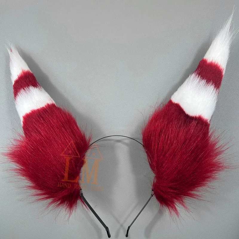 New Custom for Xayah the Rebel Original Skin Cosplay Ears LOL Fox Wolf Bird Ears Headwear Cosplay Hand Made Lovely Hollaween view 6