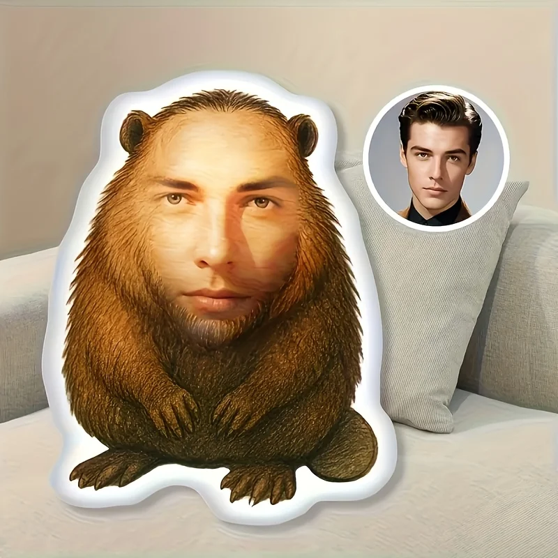 Customize a Cute Pillow with Your Avatar, Featuring a Fun Double-Sided Design for Your Sofa Or Bedroom. This Soft And Comfortabl