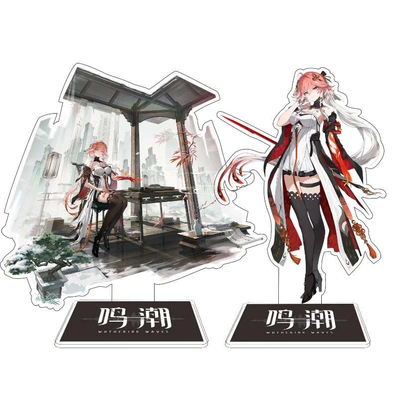 

Anime Game Wuthering Waves Cosplay Zhezhi Changli Jinhsi 15cm Double-sided Acrylic Standing Plates Gifts