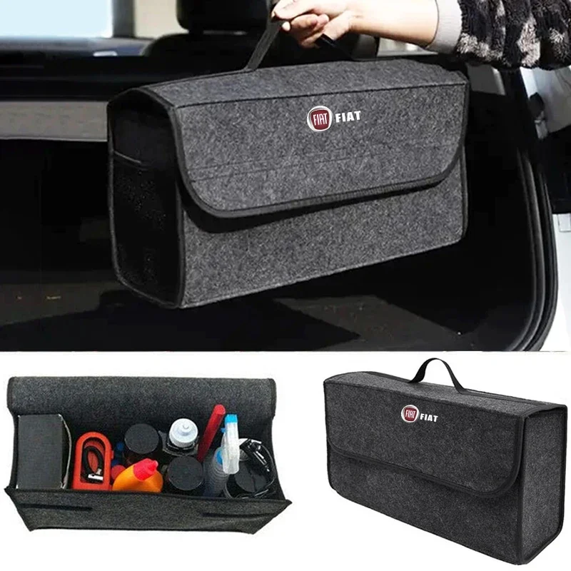 

Anti Slip Car Trunk Organizer Soft Felt Storage Box Car For Fiat 500 Punto 124 125 500 Bravo Stilo Panda Abarth Tipo Viaggio