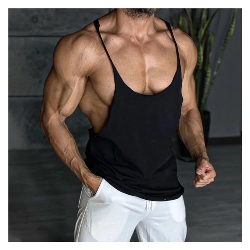 

Tank Top Men Sleeveless T-shirt for Men Summer Black Vest Basketball Fitness Sports Vest Men's Short Sleeve Tee Men's Clothing