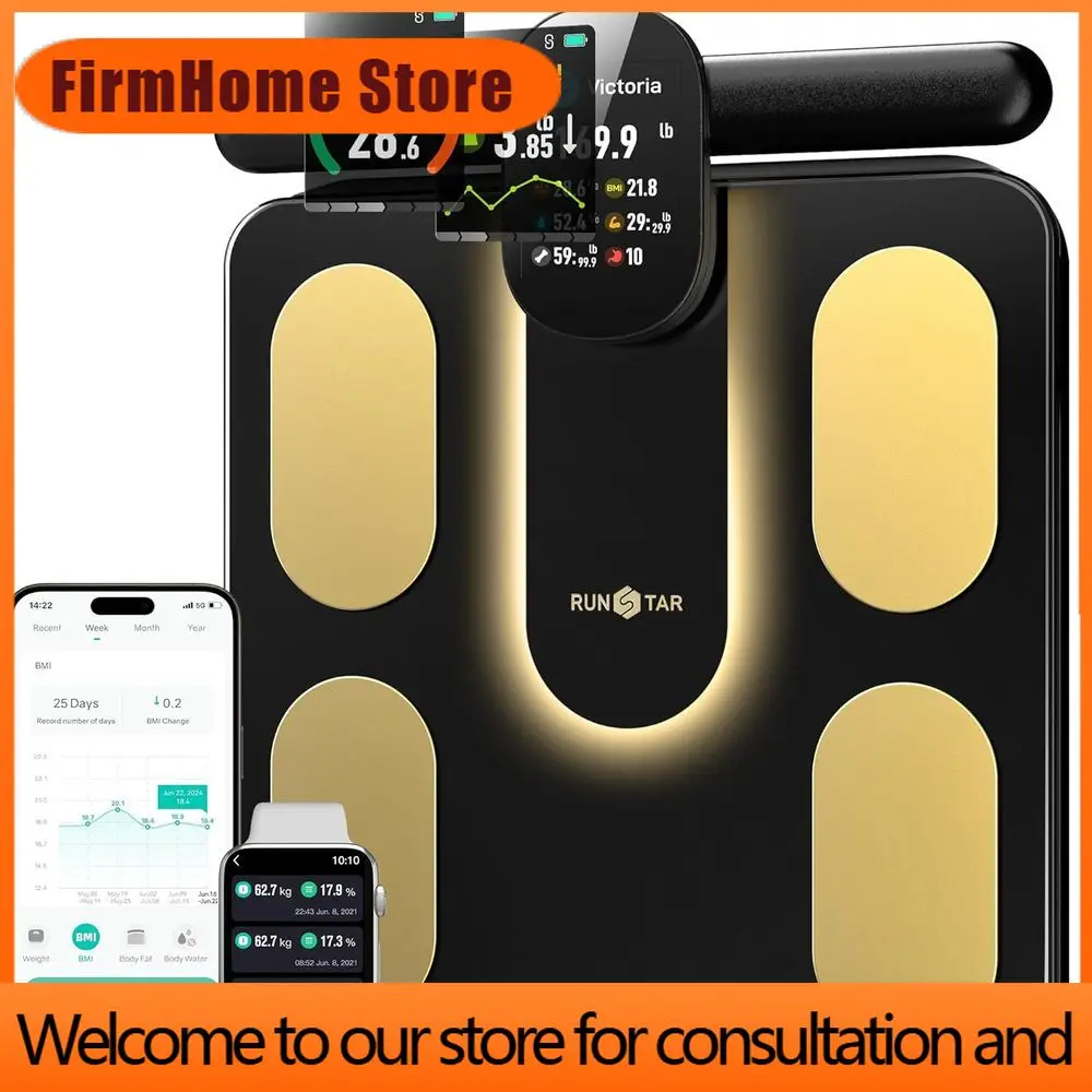 FirmHome StoreEligible For HSA, 8-Electrode Digital Scale With 28 Body Composition Metrics, BMI, Muscle Mass, And Full-Color LCD
