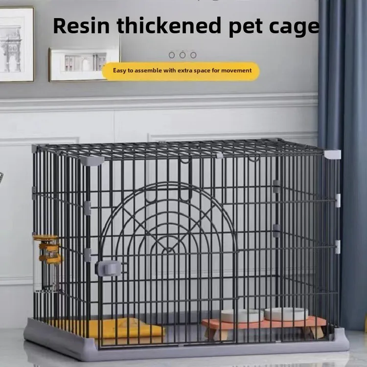 Dog Cage Bold Pet Cage Small Medium Large Dog Cat Rabbit Indoor Iron Cages Kennel Cat Cages