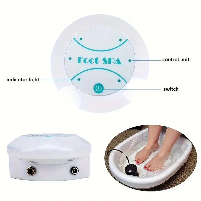 Electric Detox Ionic Foot Spa Bath Machine Mini Footbath SPA Detoxifier Cleanse Vibrant Whirlpool Care Arrays Aqua Call Therapy