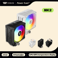 Power Train X-Gamerx MK2 ARGB CPU Cooler 6 Heat pipes With Temperature Display Air-cooled Radiator For LGA1700 115X AM4 AM5