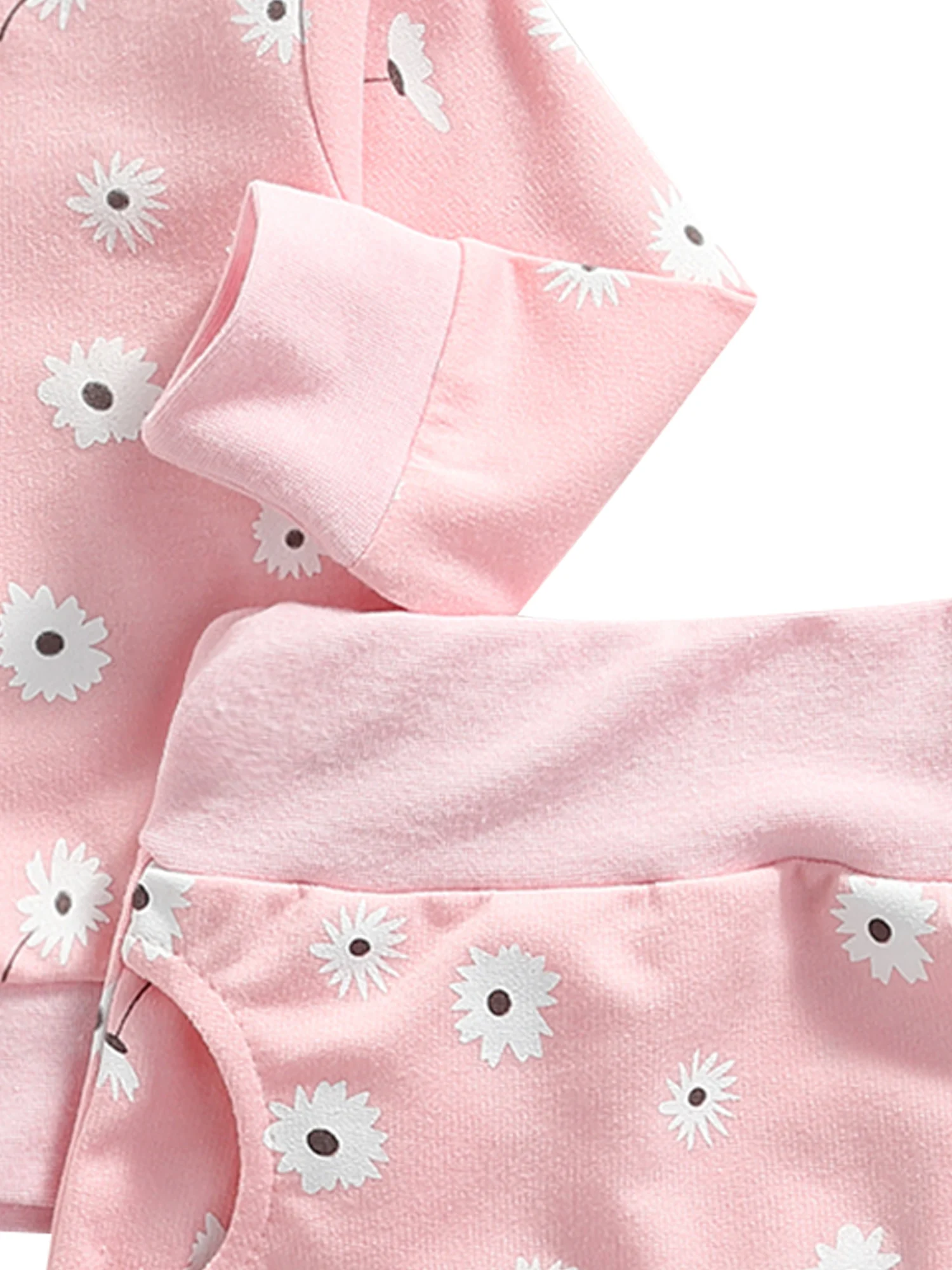 Infant Sweater and Trousers Set with Floral Pocket Detail Elastic Waistband Ideal for Spring and Autumn Wear