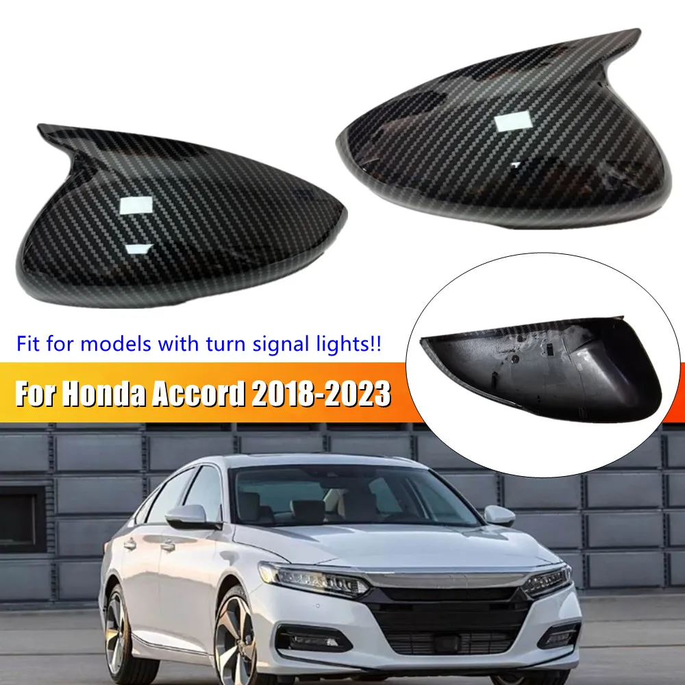 

2PCS For Honda Accord 2018-2023 Rearview Side Mirror Cover Wing Cap Exterior Door Rear View Trim Car Replacement Accessories