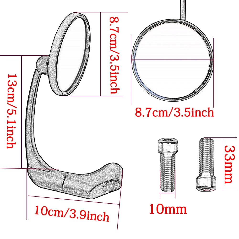 Motorcycle Rearview Mirror Side Mirrors For YAMAHA ybr 125 150 250 fazer8 smax 150 155 For SUZUKI gn 125 250 gsx 1250fa gsr 750 view 6