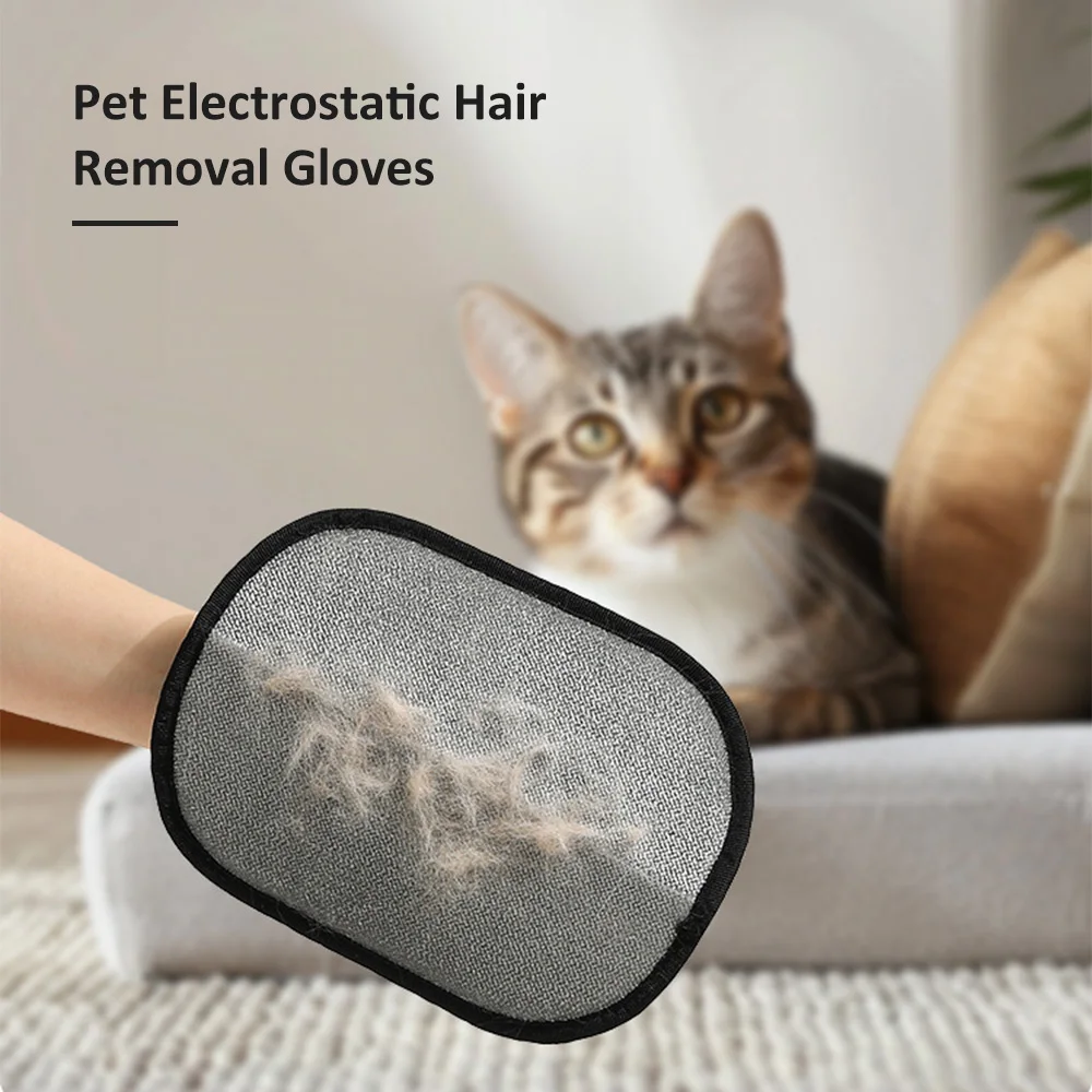قفاز إزالة شعر الحيوانات الأليفة للقطط والكلاب قفازات شعر الحيوانات الأليفة الكهروستاتيكية قابلة لإعادة الاستخدام مزيل شعر الحيوانات الأليفة للملابس والأريكة والسجاد ومقعد السيارة