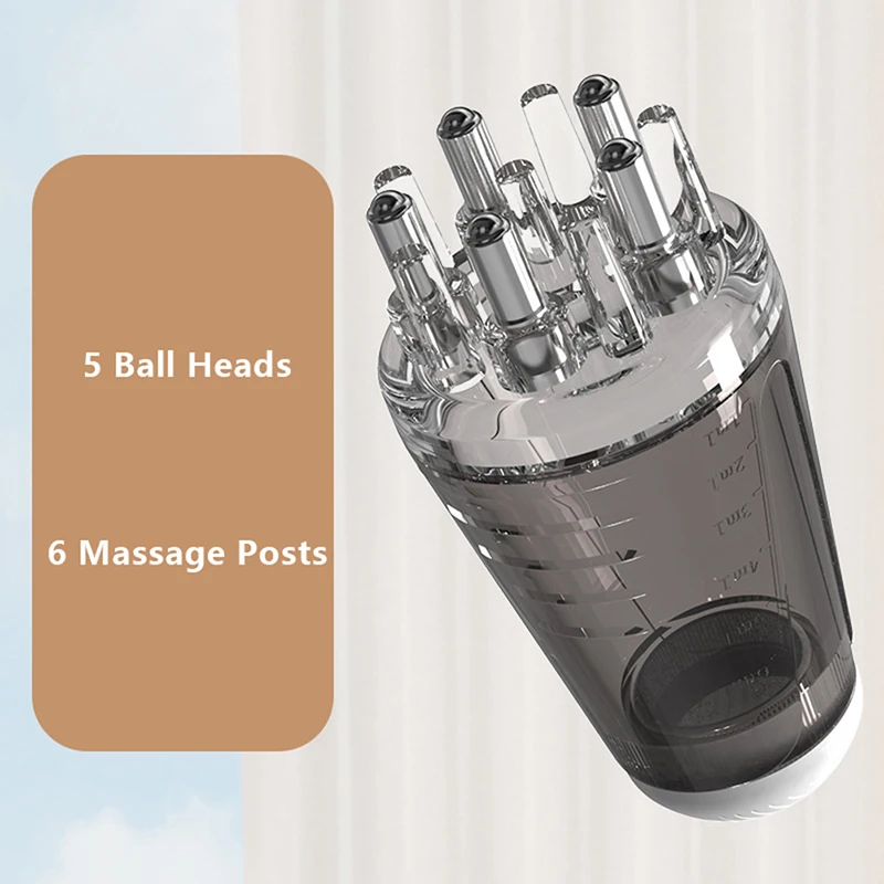 Massagem Pente com Roller Ball, Aplicador De Óleo De Soro Líquido, Guiding Scalp, Aplicador De Cuidados De Crescimento, Anti Hair Loss