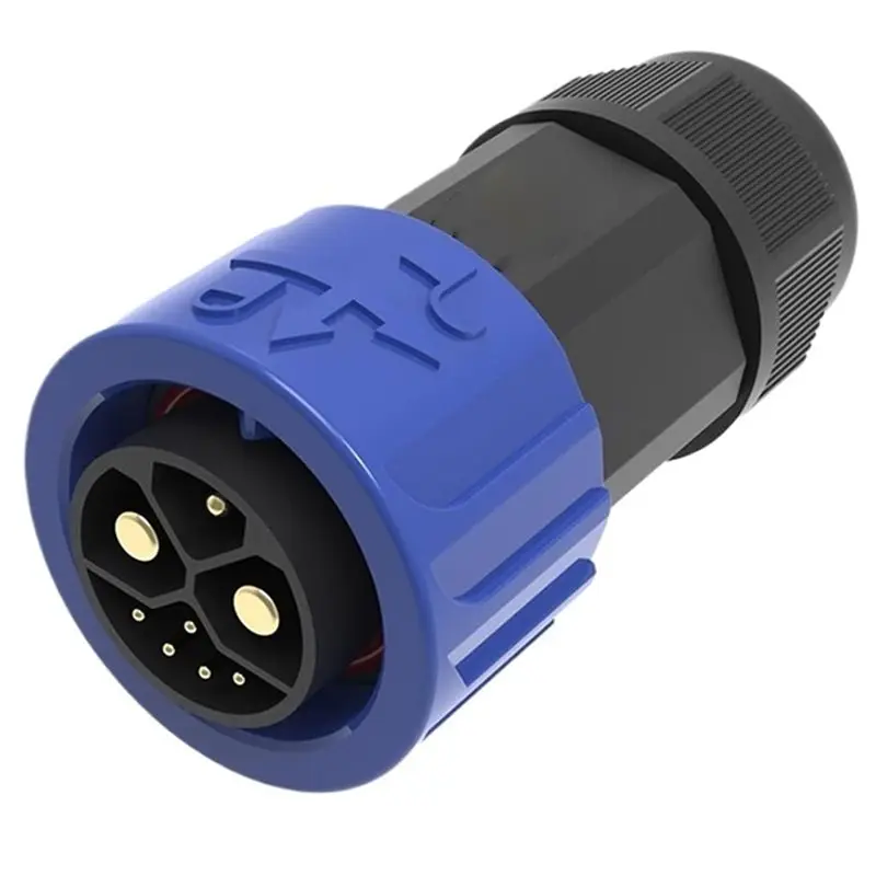 N96R 2 Power 1 Ground 5 Signal Pin Connector Solder Type Male Plug & Female Jack Auto Locking Power Signal Integrated Connector
