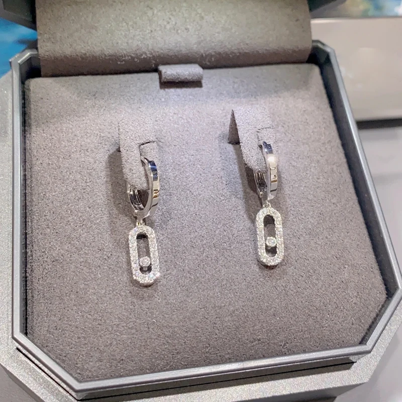 

MXK Fashion jewelry S925 silver classic MOVE earrings exquisite ladies personality all-matchhigh-end luxury jewelry holiday gift