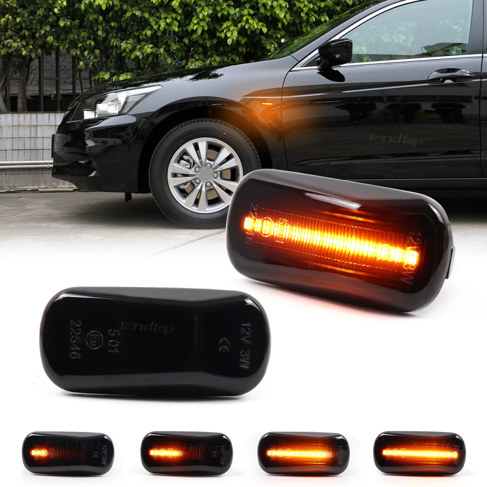 For Honda CRV Accord Civic Jazz Stream Integra DC5 City Odyssey Acura Dynamic Sequential Blinker Side Marker Turn Signal Light