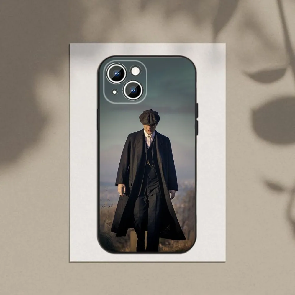 Movie P-Peaky B-Blinders Phone Case For Apple iPhone 15,14,13,12,11,XS,XR,X,8,7,Pro,Max,Plus,mini Silicone Black Cover