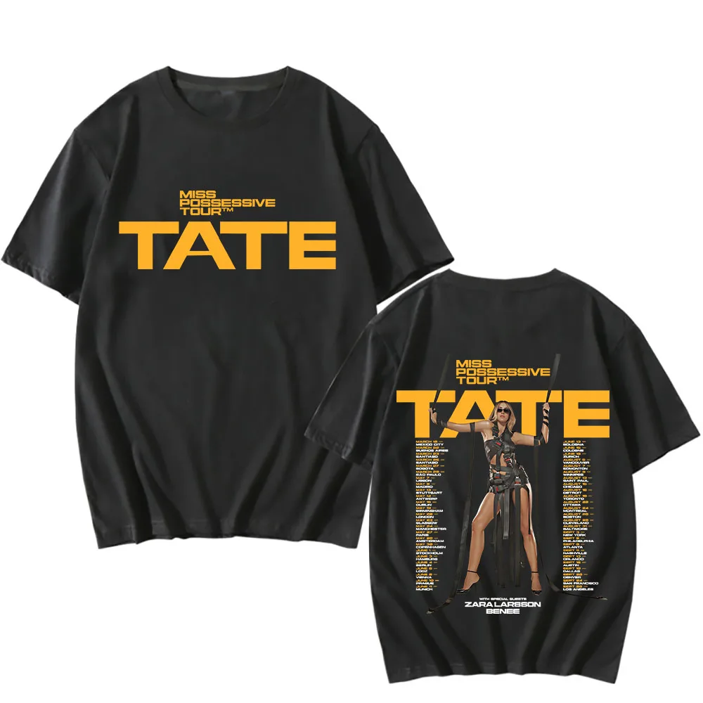 Tate McRae T-Shirt Short Sleeve Hip Hop Vintage Cotton Tee-shirt Graphic Printing Fashion Gothic Tshirt Ropa De Mujer Punk Tops