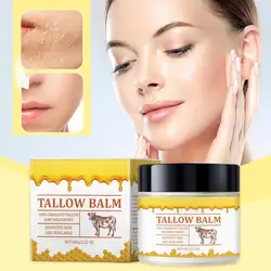 Beef Tallow Paste For Skin Care, 60g Beef Balm, Grass Fed Tallow Wild Honey, Face And Body Whipped Moisturizer W5A5