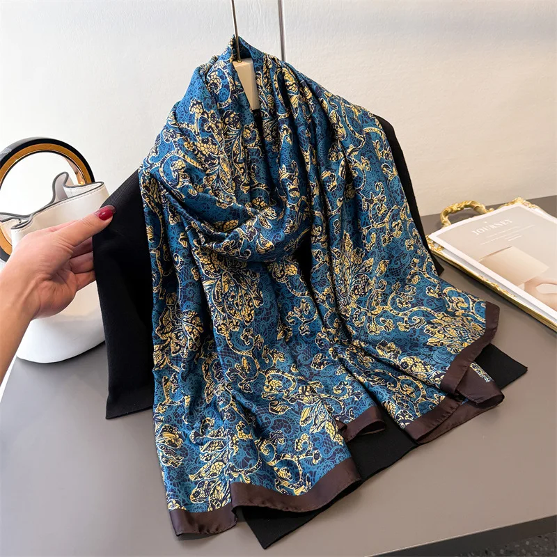 

2025 Fashion 180x90cm Paisley Print Scarves for Women Large Wrap Bandana Lady Hijab Soft Beach Shawl Luxury Foulard Headbanda
