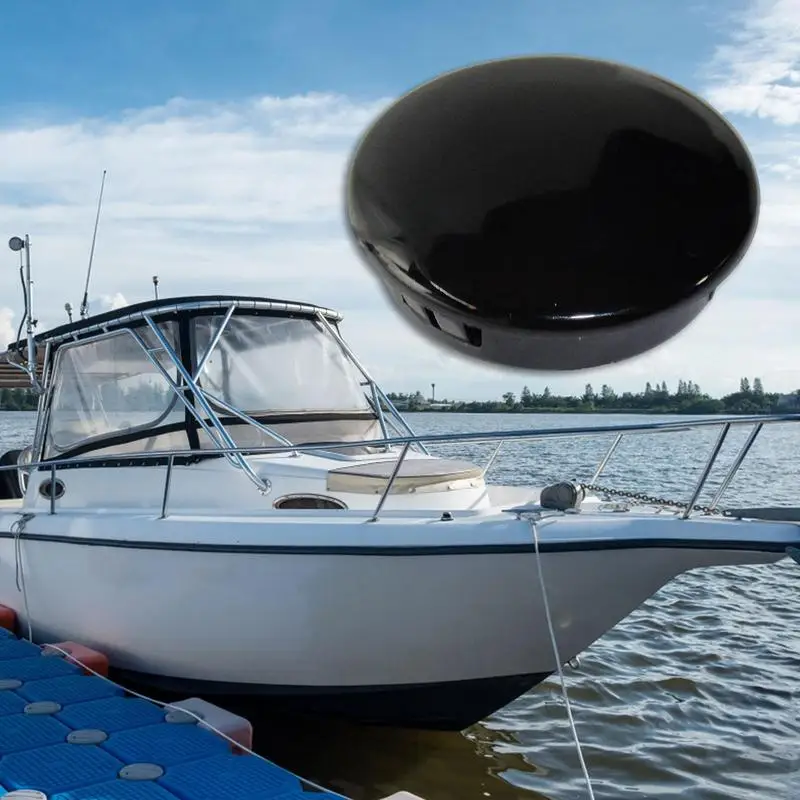 Centro de volante de barco, accesorio de alta resistencia para yate marino, PC negro