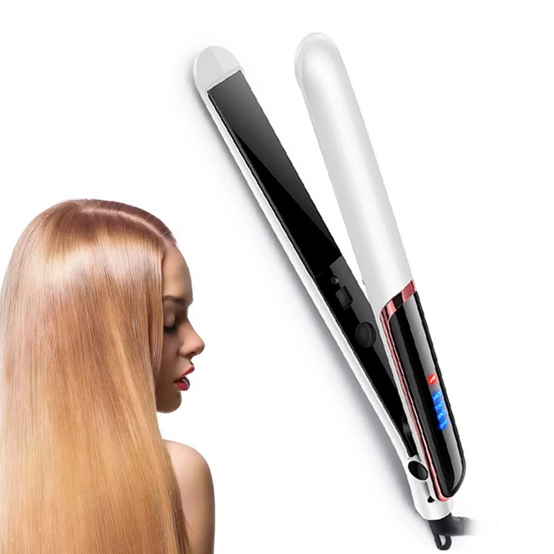 Professional Negative Ion Hair Straightener Flat Iron Fast Heating Temperature Control Electric Hair Styling Splint