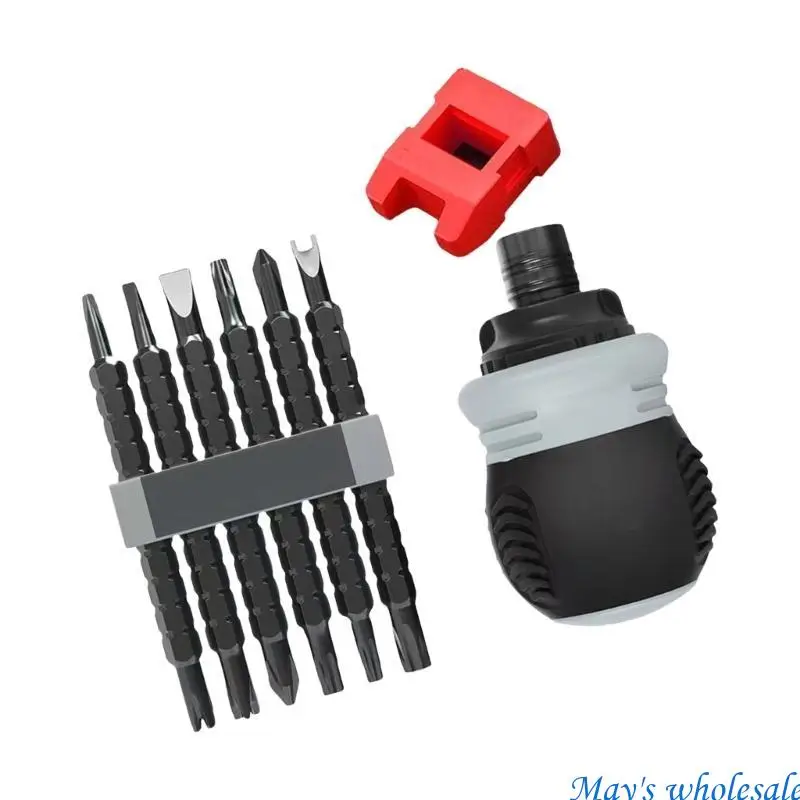 

Essential Ratchet Screwdriver Set for Home Project Convenient Storage And Access 448A