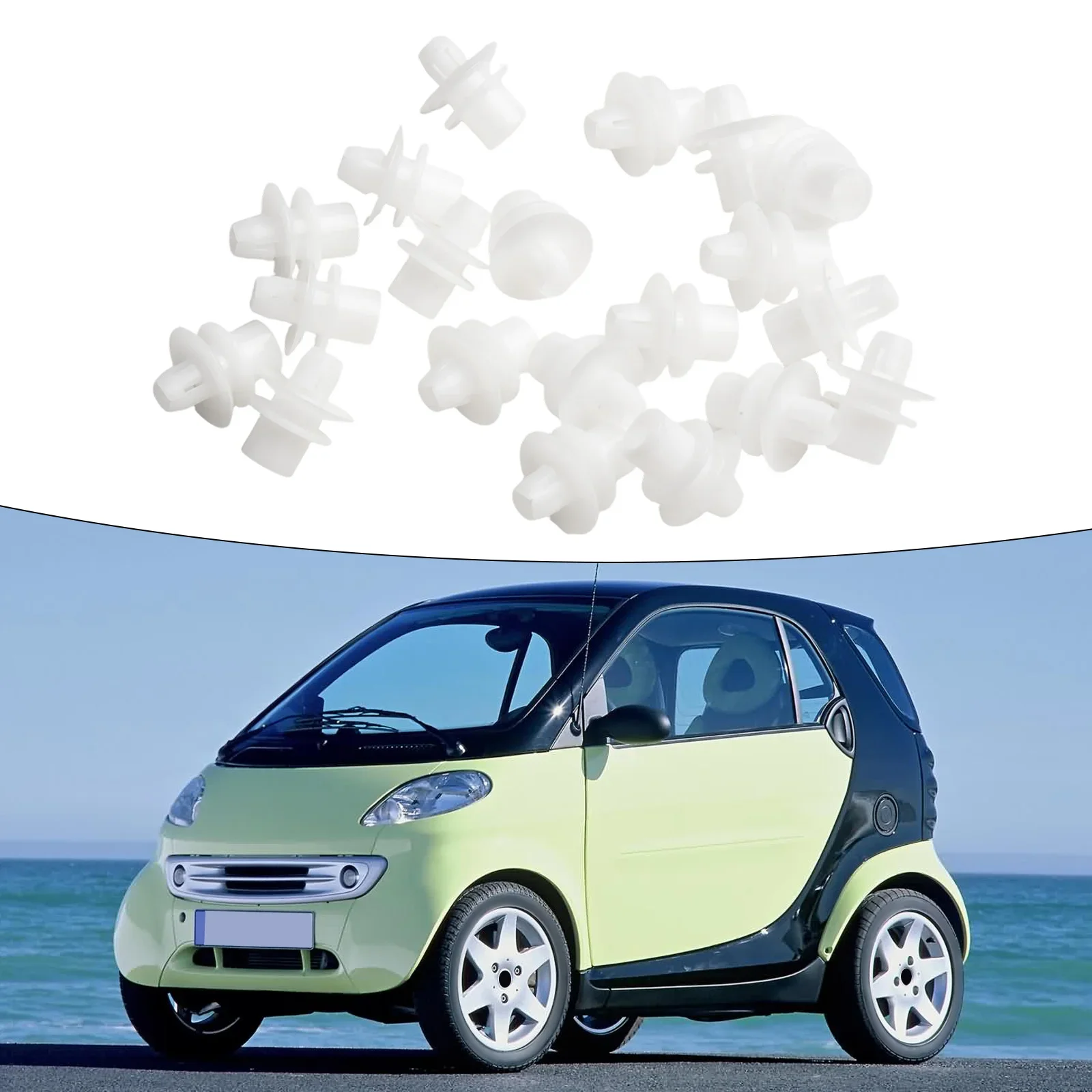 

20pcs Car Rear Bumper Mudguard Clips For Smart For Fortwo 450 451 For Cabrio Coupe 0001781V002000 Car Accessories