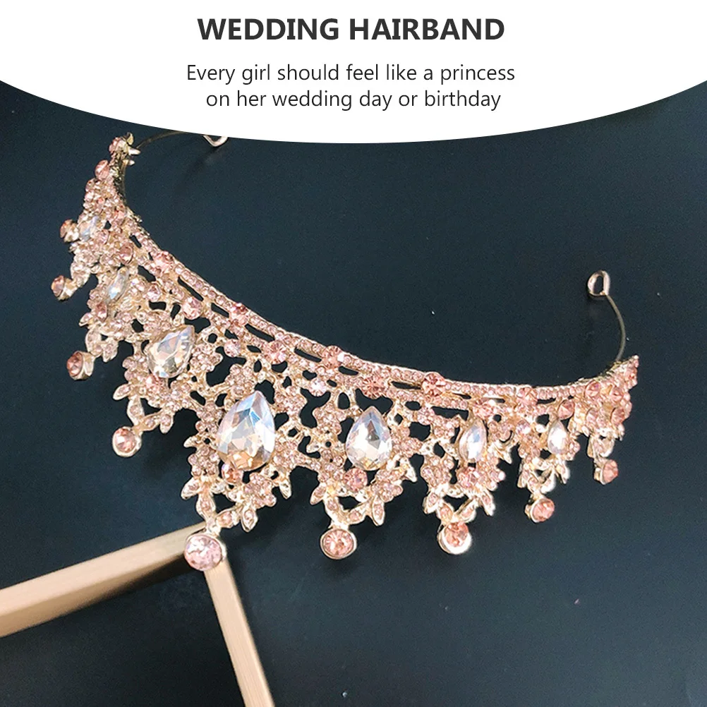 

Rhinestone Crown Hairband Durable Elegant Bridal Glittering Jewelry Wedding Dress Hair Decor Wedding Accessory