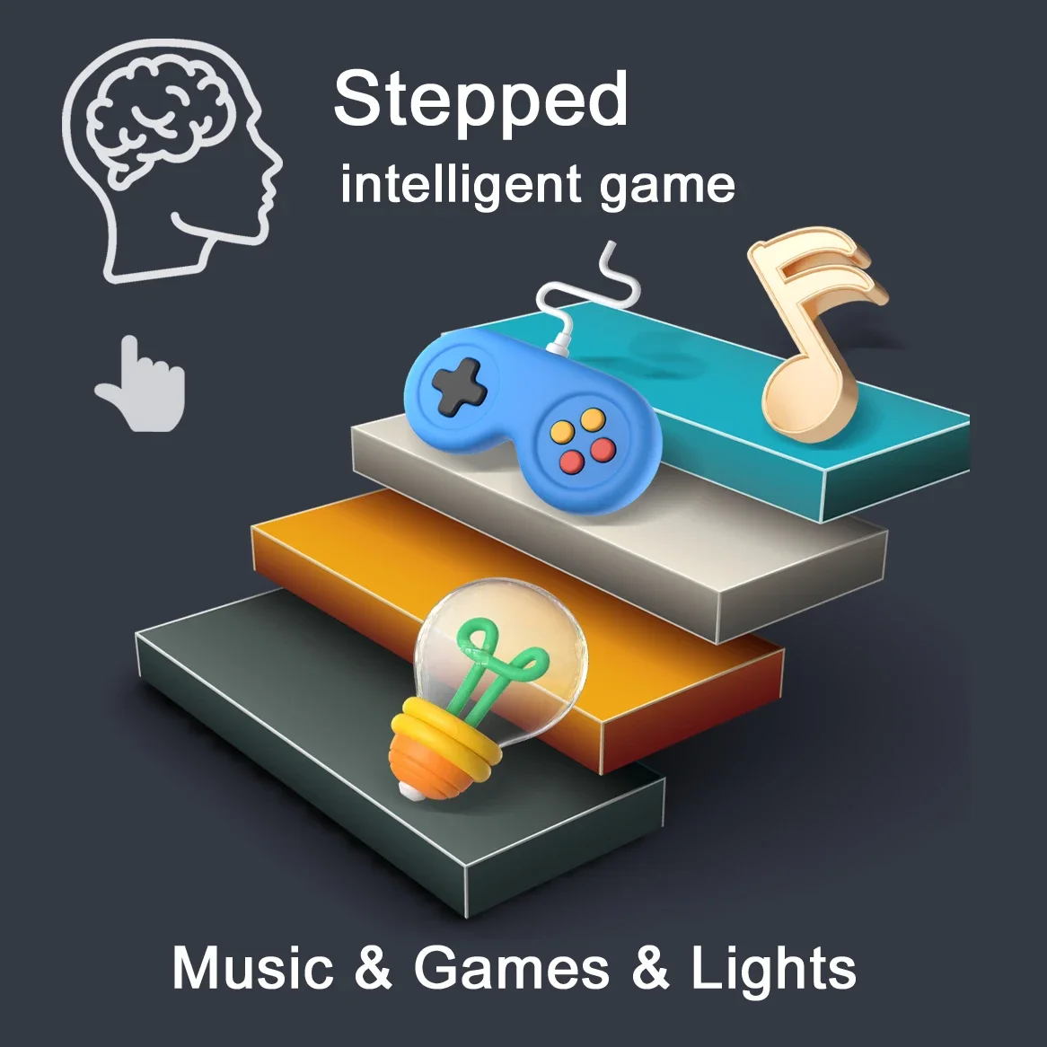 Decomprimi console di gioco Defusione di musica per esercizi riflessi Pressa musica puzzle per bambini musica passaggio giocattoli per l'allenamento del pensiero del cervello