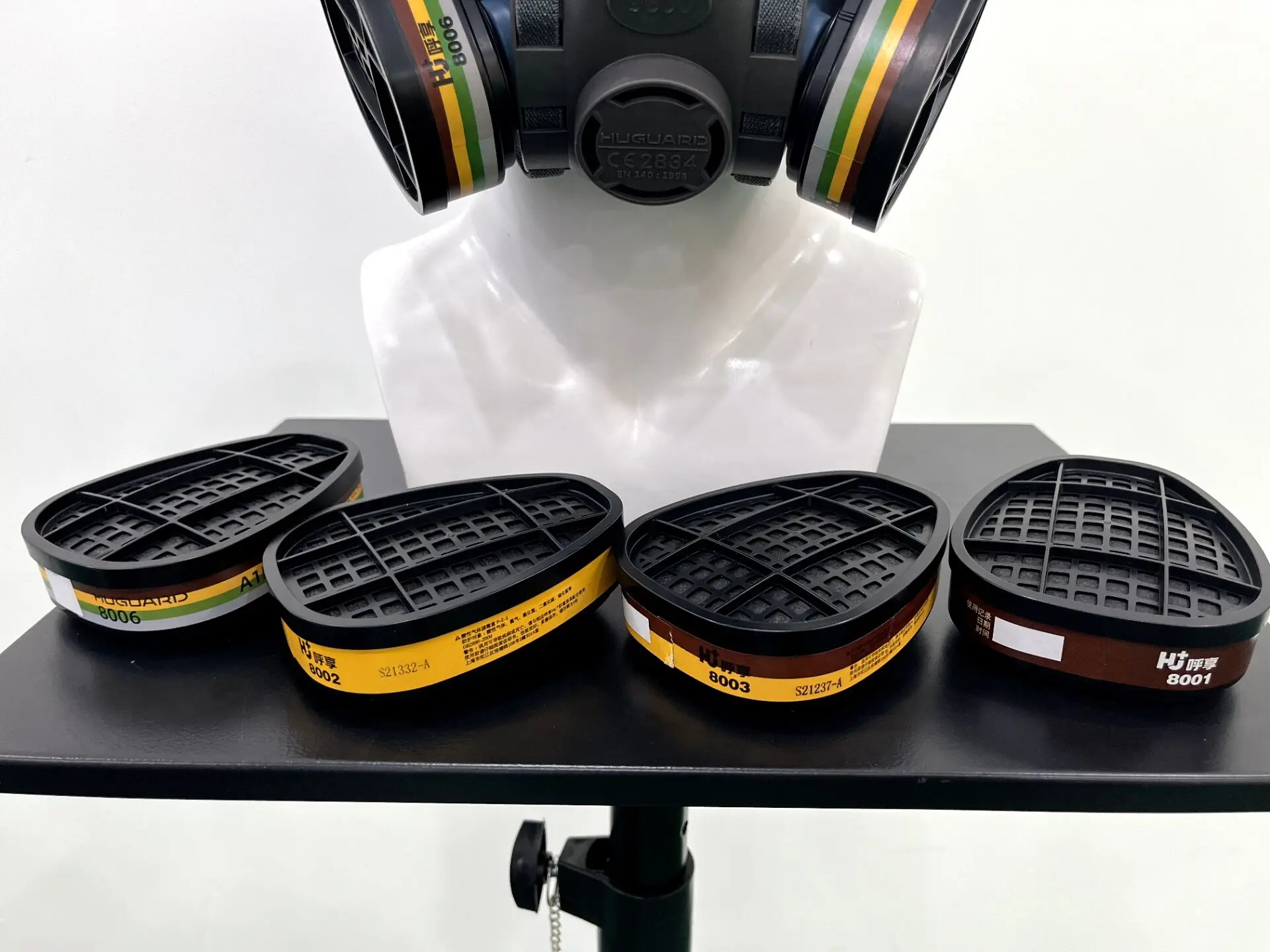 جودة عالية مريحة ضد التلوث حماية الغاز العضوي حمض البخار صندوق مرشح الغاز استبدال رذاذ الطلاء قناع الغاز