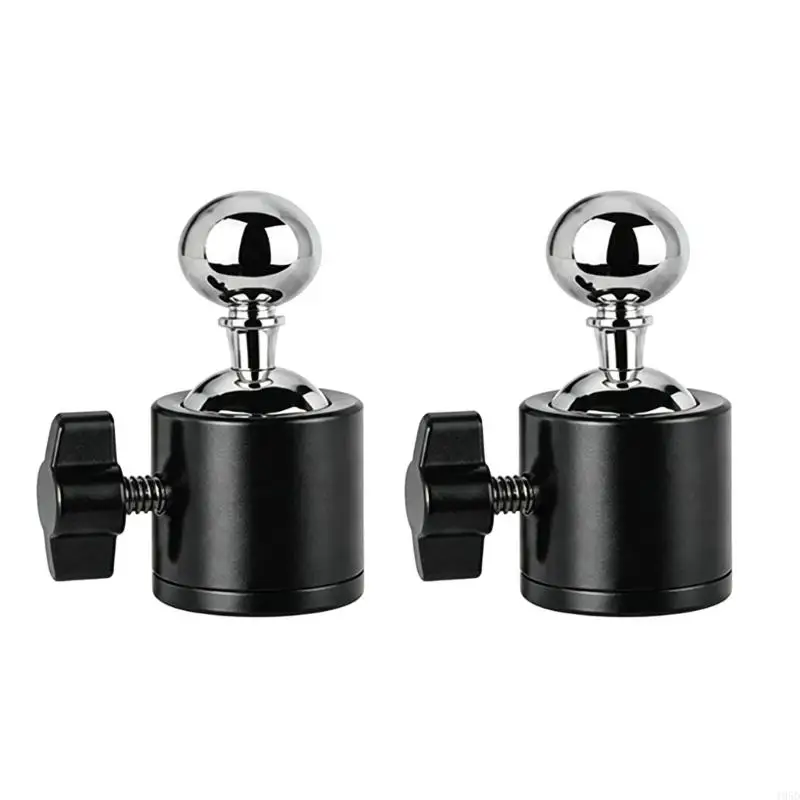 2Pcs Metal Ball Head Adapters With 17Mm Ball And 1 4Inch Screw For Tripod Phone Mount Camera Bracket