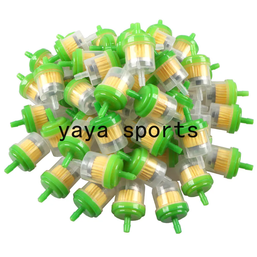 100pcs Universal 6MM Motorcycle Inline Gas Fuel Petrol Filter Gasoline Filters For Yamaha Scooter Dirt Pit Bike Motocross ATV