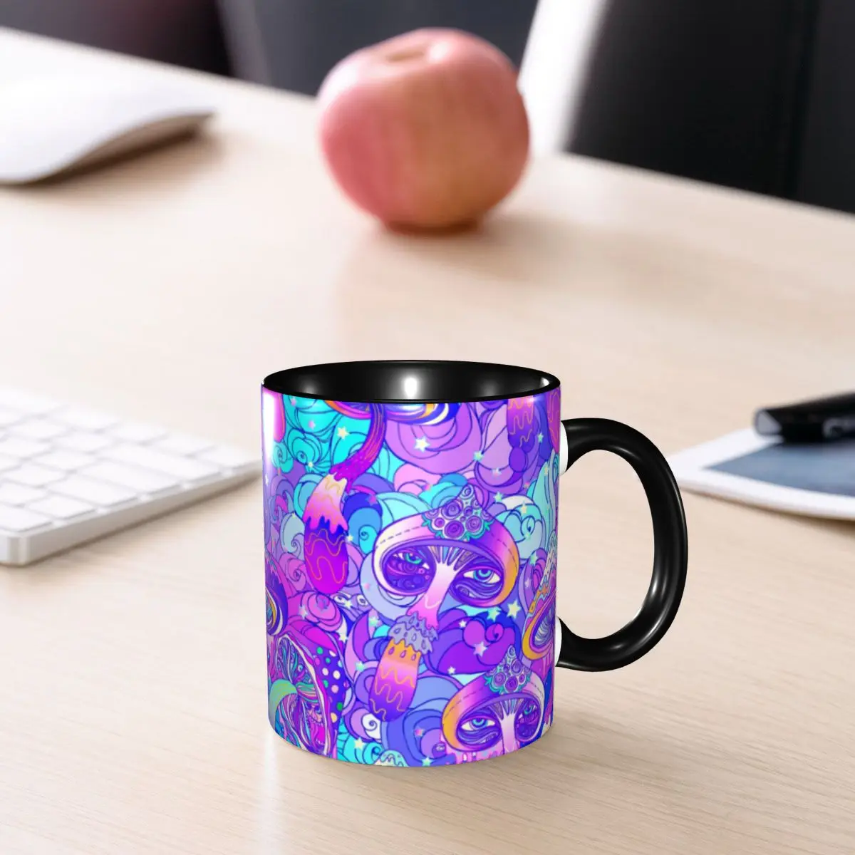 Psychedelic Trippy Magic Rainbow Mushroom Mysterious Boho Coffee Mugs DIY Personalized Ceramic Mug Cup Creative Present
