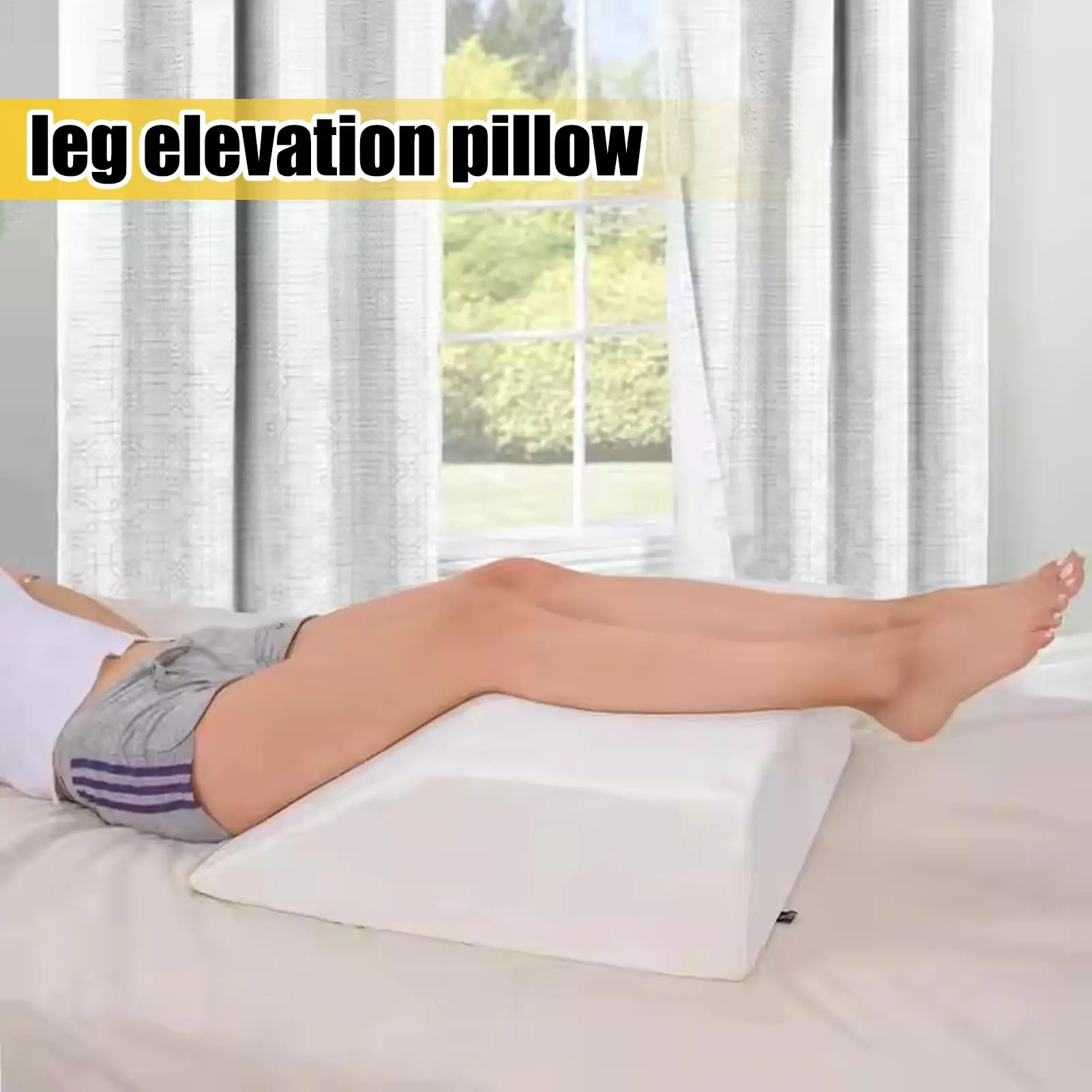 

Leg Elevation Pillows Ergonomic Soft Breathable Bed Wedge Ankle Bolster Body Positioner Pillow For Sofa Couch Bedroom Living