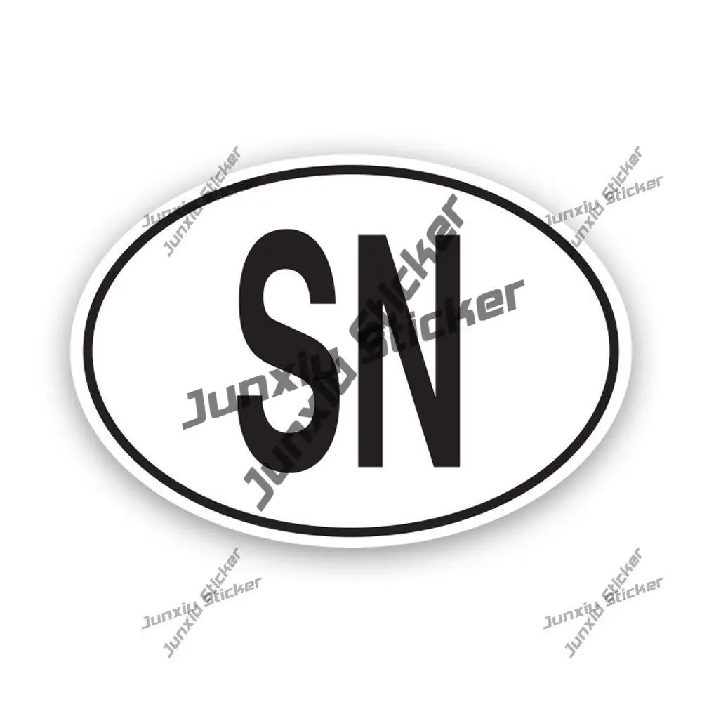 

Senegal SN Country Code SLE Sticker Senegalese Decal for SUV Motorcycle Off Road Waterproof UV Protected Stickers Accessories