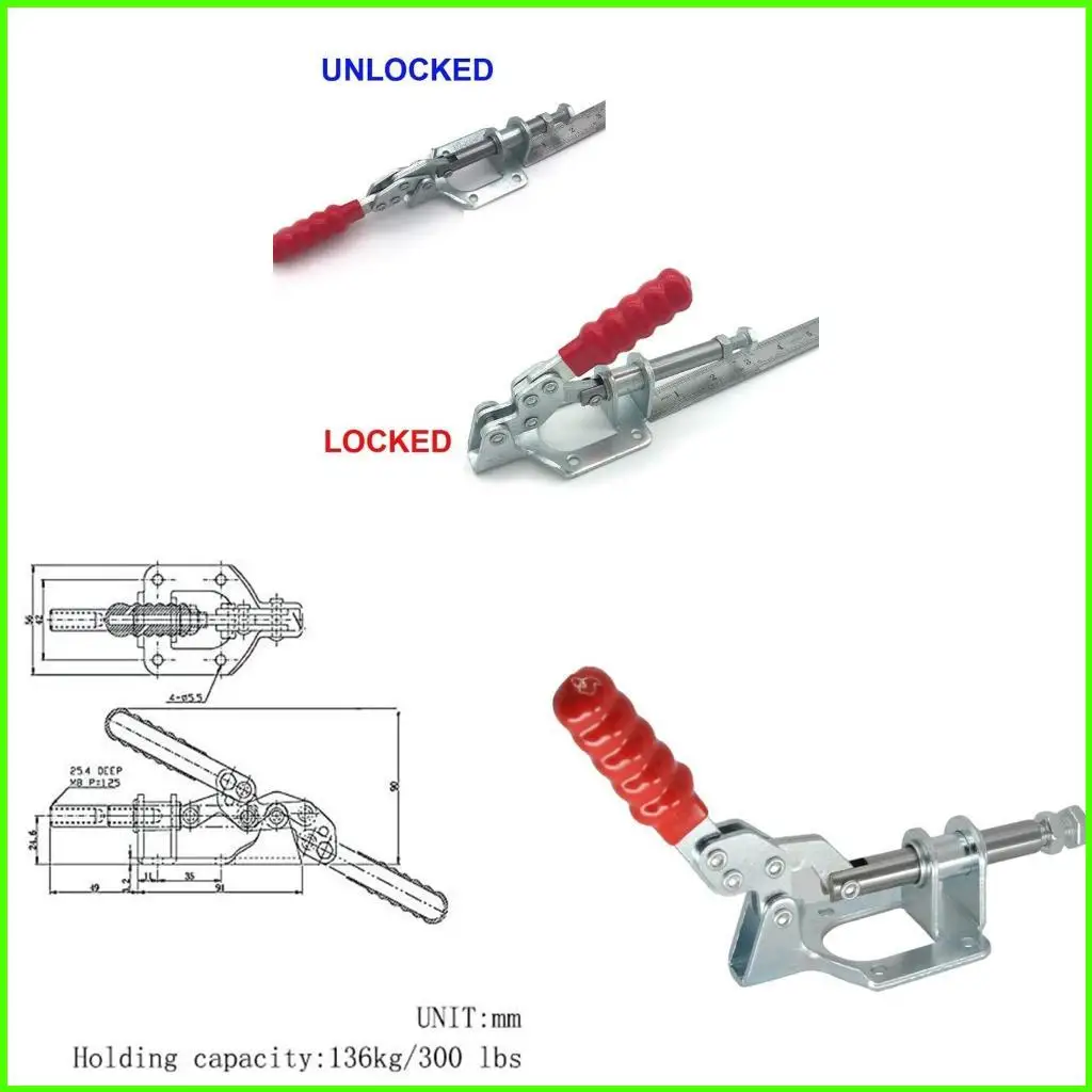 

Hand Tool 302FM Toggle Clamp Quick Release Push Pull Type Holding Capacity