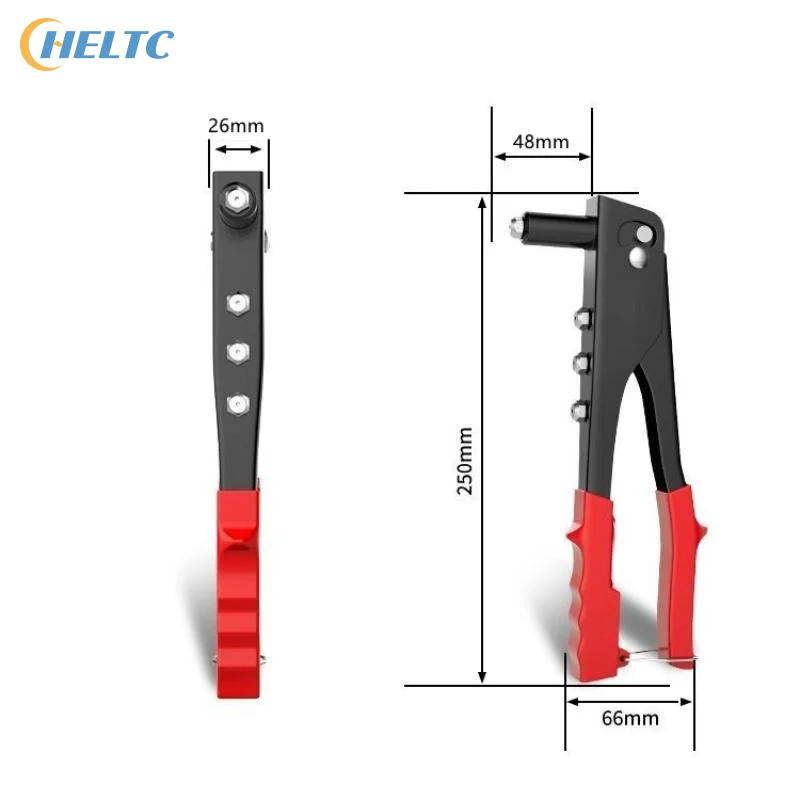 1PCS Set Riveter Tugas Berat, Pistol Rivet Pop Dan 50Pcs Kit Berbagai Jenis Rivet Buta Alat Tangan Alat Mur Rivet