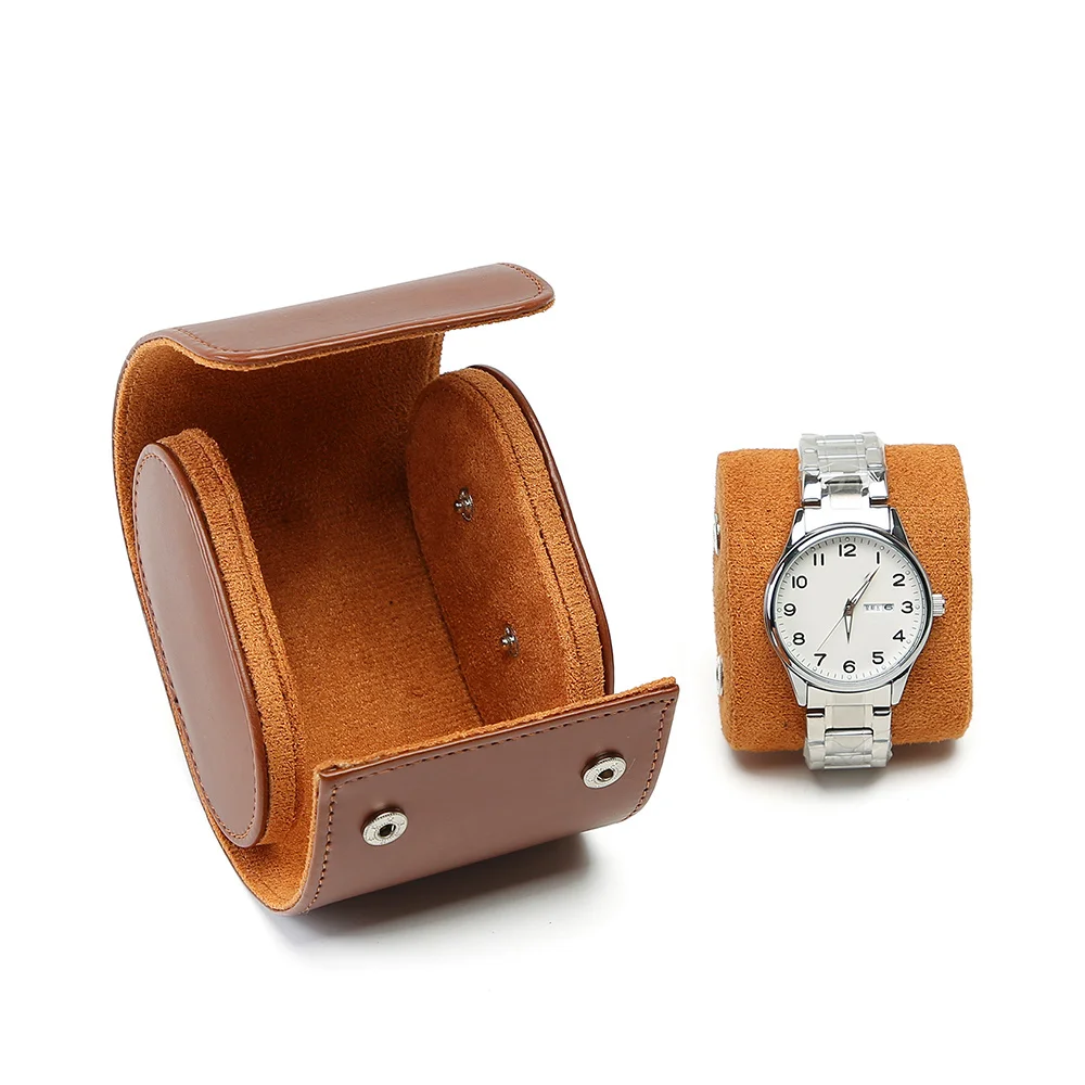 Boîte à Montre Portable En Cuir Rétro - Organisateur Voyage 1 Montre Noir