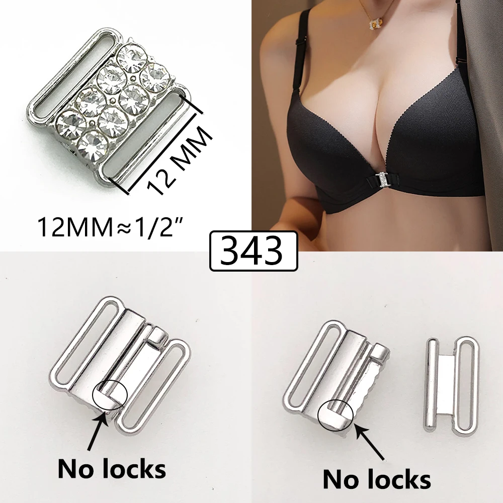 12MM Bikini Rhinestone Connectors Magnetic Bra Closure Metal Clasp Accessories Sewing Replacing Lingerie Garment DIY Supplies view 2