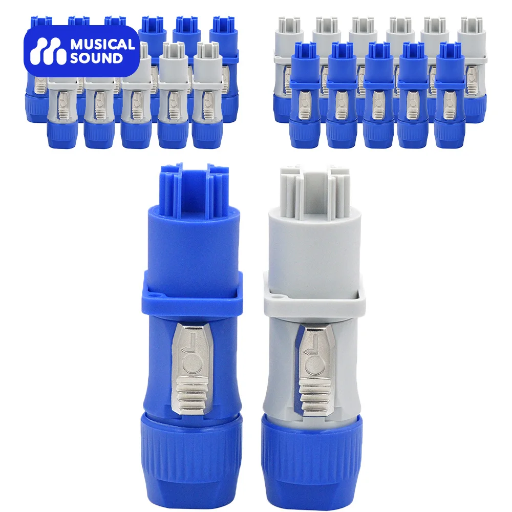 Musical Sound 1/5/20/50 Pieces Powercon Connector Input and Output Set, Suitable for Nac3fca Powercon Power Connector Plug