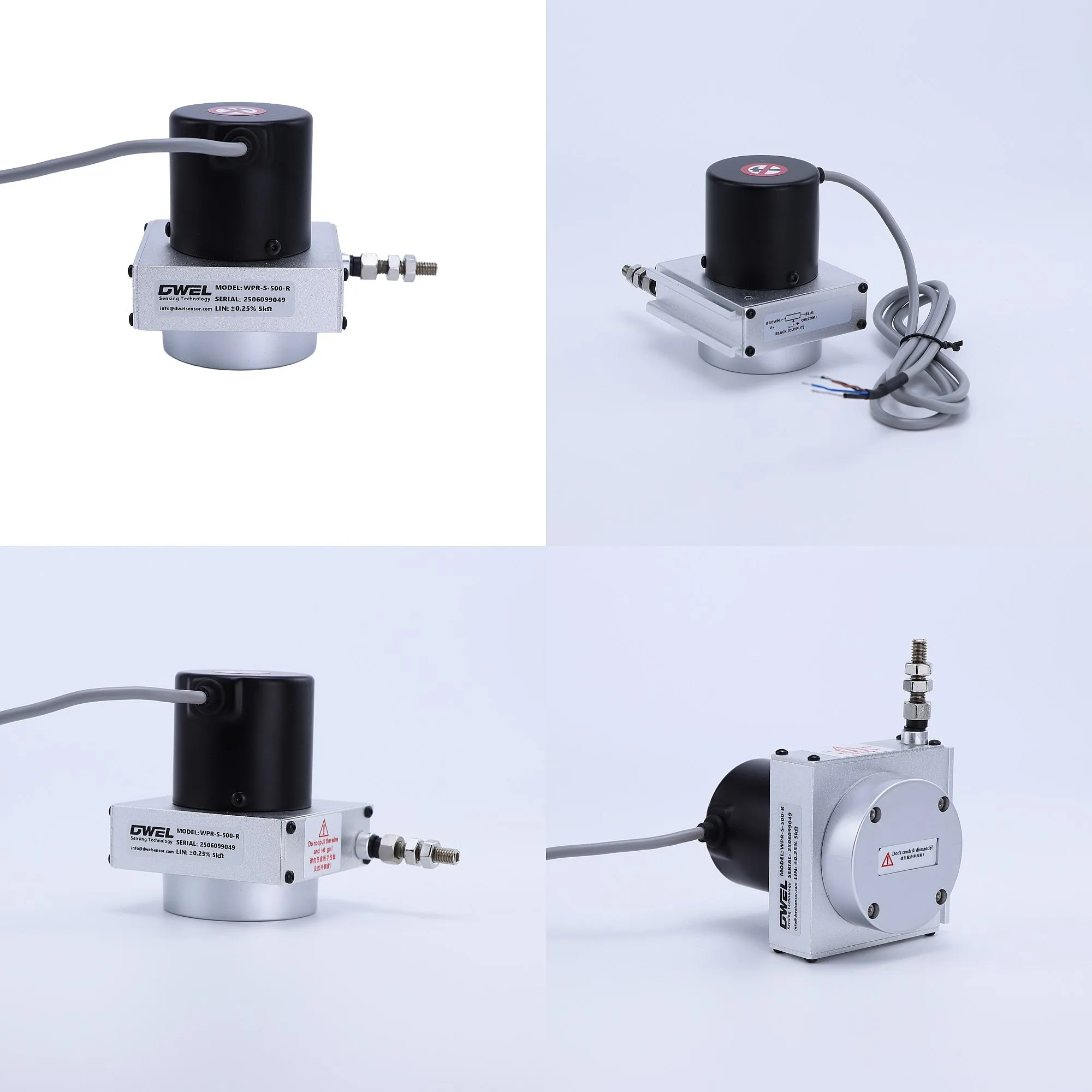 DWEL WPR 10mm-50m 4-20mA 0-10V RS485 Linear Wire Position Sensor Pull Cable Displacement Transducer