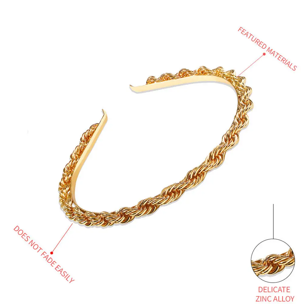 1Pcs Metal Retro Hair Hoop Golden Luxurious Braid Style Perfect for Wedding Party Prom Picnic Photo Prop Women Hair Accessories